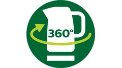 Senza filo + base girevole a 360°