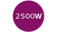 2500 W to heat up quickly