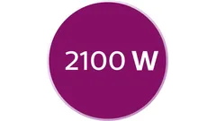2.100 Watt für schnelles Aufheizen