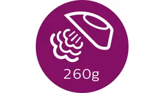 Dampstøt på opptil 260 g