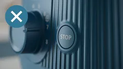 Knop voor direct stoppen
