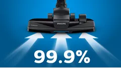 99,9 % dammuppsugningsförmåga