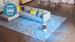 Reinigt Räume bis zu 78 m²