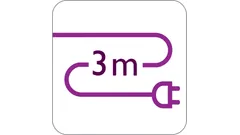 Extra long 3 m cord