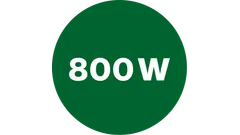 Kraftig 800 W motor