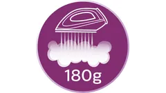 Steam boost up to 180 g