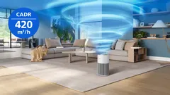 CADR (débit d'air pur) de 420 m³/h