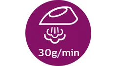 Damp på op til 30 g/min