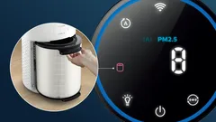 Följ den smarta filterstatusindikatorn på enheten