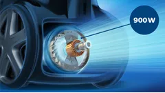 Högeffektiv motor på 900 W