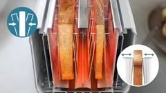 Zwei große selbstzentrierende Toastkammern