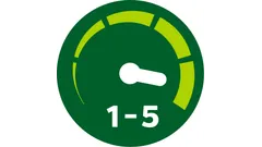 Fem hastighetsinställningar