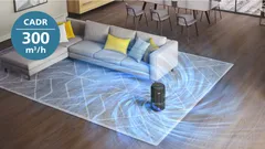 Reinigt Räume bis zu 78 m²