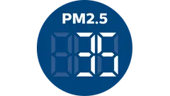 Affichage numérique des PM2.5 à l'intérieur