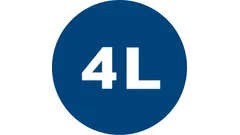 Dammkapacitet på 4 l