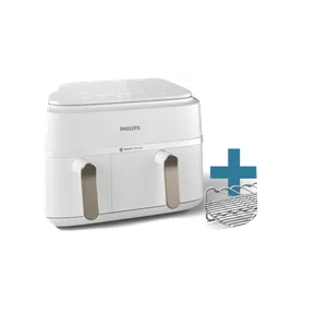 Airfryer Serie 3000 Friggitrice ad aria con doppio cestello da 9.0L + accessorio