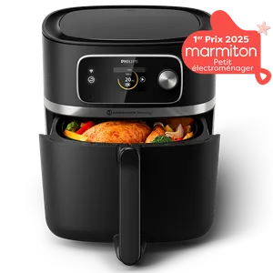 Série 7000 Connecté Airfryer Philips - Friteuse sans huile Noir 8.3L