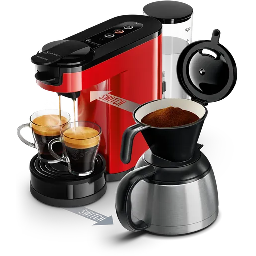 Switch Kaffemaskin för kapslar och bryggkaffe