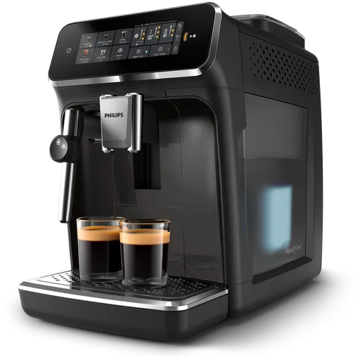 Série 3300 SilentBrew Noir / Gris perle Machine expresso broyeur, 5 boissons, mousseur lait