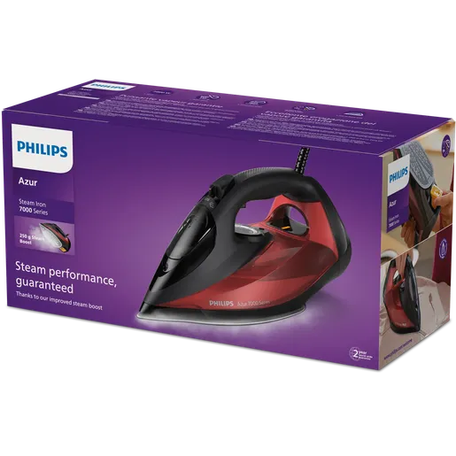 7000 Series HV Steam Iron Black/Red
