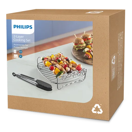 Accessory for Airfryer 6.2L, 8.3L & 9L 2-Layer Cooking Set