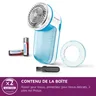 Accessoire Rase bouloche Philips - Rasoir anti bouloche 3 lames, piles, Bleu